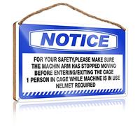 RLVH Funny Home Decor For Door Notice For Your Safety Please Make Sure The Machine Wooden Sign Home Decor Ideas Kitchen Fall Decor For Porch(15X28CM)