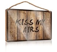 RLVH Funny Room Signs Kiss My Airs Wooden Sign Winter Signs For Home Decor Funny Office Gifts For(20X30CM)