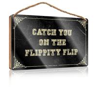 RLVH Mancave Signs And Decor Catch You On The Flippity Flip Wooden Sign Camper Decorations For Inside Home Office Gifts(20X30CM)