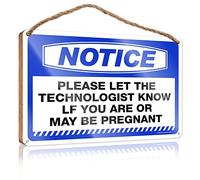 RLVH Mancave Signs And Decor Notice Please Let The Technologist Know If You Wooden Sign Office Signs For Desk Funny Summer Decor(15X28CM)
