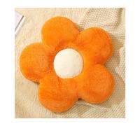 RLVYTA Chair Seat Cushion Little Daisy Flower Cushion Flower Plush Pillow Seat Cushion Rabbit Fluffy Napping Pillow Backrest Cushion office chair cushion(Orange,50x50cm)