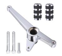 RLVYTA Metal Gear Shifter Shift Lever Gloss Black Heel Toe Shifter&Rudyness Pegs Fit for Harley 2004-2022 Sportster Iron XL 883 1200 48 Gear Lever(Chrome)