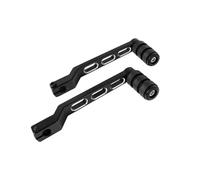 RLVYTA Metal Gear Shifter Shift Lever Knurled Black Heel Toe Gear Shifter Shift Pegs Shift Lever Fit for Harley Softail Touring Electra Road Glide FLHR(Black 2PCS)