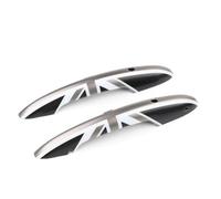 RLVYTA Support Handle Car Door Handle 2PCS/Set Door Handle Cover Sticker Trim Fit for MINI Fit for Cooper F54 F55 F56 F57 F60(Grey Jack,No Hole and Light)