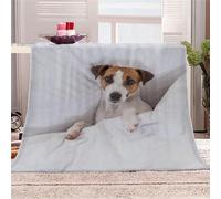 RLYXGS 3D Jack Russell Terrier Blanket Throw Dog Pet Fleece Flannel Blankets for Bed Couch Sofa Soft Warm Fluffy Sherpa Blanket Girls Boys Travel Picnic Camping Nap Throw Blanket 50x60 inch