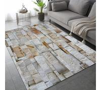 RLYXGS Brick Pattern Area Rug Modern Vintage 3D Non-Slip Rug 50x80cm, Soft Washable Carpet for Living Room Dining Room Bedroom Hallway Office Floor Door Mat Decorative Indoor Rug 3R2359
