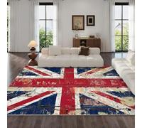RLYXGS British Flag Area Rug Vintage Brick 3D Non-Slip Rug 60x90cm, Soft Washable Carpet for Living Room Dining Room Bedroom Hallway Office Floor Door Mat Decorative Indoor Rug 3R3158