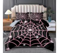 RLYXGS Double Coverless Duvet Spider Web 3-Piece with 2 Pillowcases