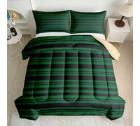 RLYXGS Double Coverless Duvet Stripe Geometric Reversible All-Season
