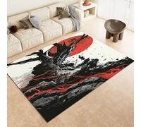 RLYXGS Japan Area Rug Samurai Gothic 3D Non-Slip Rug 60x90cm, Soft Washable Carpet for Living Room Dining Room Bedroom Hallway Office Floor Door Mat Decorative Indoor Rug 3R106