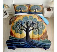 RLYXGS Single Size Coverless Duvet Tree Of Life 3-Piece Set