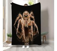 RLYXGS Spider Blanket Animal Pattern Fluffy Flannel Throw for Kids Girls Boys Soft Warm Throw Blanket Bedroom Decor for Bed Couch Sofa 60x80 inch 1R170