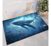 RLYXGS Whale Area Rug Marine Life Science Fiction 3D Non-Slip Rug 60x110cm, Soft Washable Carpet for Living Room Dining Room Bedroom Hallway Office Floor Door Mat Decorative Indoor Rug 3R835
