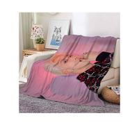 (RM, 100X75CM) BTS Autumn/Winter Warm Coral Fleece Sofa Throw Blanket Air Conditioning Blanket Flannel Blanket Celebrity Merch Gift