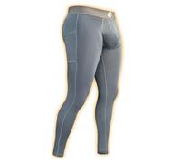 RM Real Men D Pouch Compression Pants, Men's Leggings, Yoga Pants, Tights, Base Layer Cold Weather, Grey Modal 1 Pack, Medium