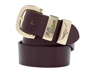 RM Williams Mens Drover Belt Chestnut/Gold 32