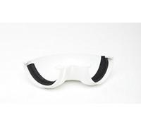 RM303W White Miniline Polypipe Branded Gutter 90 Degree Angle Bend Half Round for shed, Conservatory, Porch etc Mini guttering 75mm NOT for Standard House guttering - Smaller