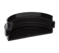 RM307B Black Polypipe Mini Gutter External Stop End Half Round for shed, Conservatory, Porch etc mini guttering 75mm - NOT Normal House Size - Smaller