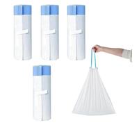 RMAN 80 Pcs Cat Litter Tray Liners with Drawstrings 60 x 50 cm XL Cat Litter Bags for Large Cat Litter Box, Biodegradable, Tear-Resistant, Durable, Leak-Proof, 4 Rolls