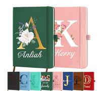 Rmaphy Personalized Leather Journal Notebook Custom Notebooks Diary with Name Text Photo Personalized Gift for Business Women Men Business Students Teacher-Style 1