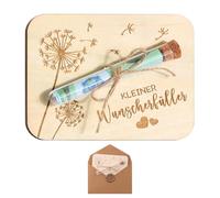 Rmeet Wooden Money Gifts,Christmas Money Gift Holder Elegant Cash Wallet for Weddings,Birthdays & Festive Wishes Handcrafted Wood Money Clip Unique Wish Filler & Monetary Gift Packaging