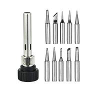 RMENOOR 10Pcs Soldering Iron Tips 900M Lead-Free Solder Iron Tip Replaceable Soldering Tip kit with Welding Sleeve for Hakko Quick Aoyue Yihua Maplin ABF Soldering Station