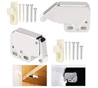RMENOOR 2 Pcs Mini Latch Automatic Spring Catch,Push to Open Door Catches for Cupboard Metal Body Inter-Layer Spring Bounce Door Bolt Automatic Spring Catch for Window Shed Gate Cabinet Cupboard