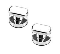 RMENOOR 2 Pcs Strong Suction Cup Glass Mirror Door Handle Refrigerator Cabinet Drawer Handle Pull Knob Wall Tile Pull Adsorbent Handle Bathtub Shower Handle for Cupboard Fridge Door Glass Bathroom