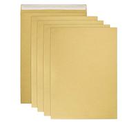RMENOOR 50pcs Brown Kraft A4 Mailers, Peel & Seal Wallet Style - 140gsm Manila Containers, Large Capacity Lined Envelopes for Personal/Business/Office
