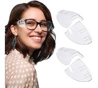 RMENOOR Side Shields 2 Pairs Safety Glasses Side Shields Glasses Side Safety Protection Clear Side Shield Universal Side Shield Safety Glasses for Small to Medium Eyeglasses