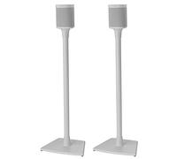 RMFC Wireless Sonos Speaker Stand for Sonos One, Play:1, Play:3 - Audio-Enhancing Design with Built-in Cable Management - Pair (White) - WSS22-W1