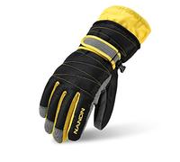Rmine Ski Gloves Windproof Waterproof Thermal Gloves for Unisex and Children, Black , M (9-14 jahre)