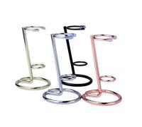 Rmisk 4 Pcs Crystal Wand Stand - 2.36x2.36x3.86 Inch Small Iron Display Holder for Gemstones & Minerals - Multi-Color Metal Easel for Crystal Agate Display (Black+Gold+Rose Gold+Silver)