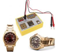 RMJEZTQD Battery Tester Checker, 20 Quartz Watch Movement Tester with LED Indicator, Battery Pulse Tester Demagnetizer Timegrapher, High Precision Workmanship, for Watch Shops, Household.