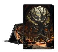 RMJKXQZG for Apple iPad Air 13 Inch Case (M3/M2-2025/2024 Release), Slim iPad 13 Protective Case with Stand Hard Back Shell for iPad Air 13, Auto Wake/Sleep, Fairy Tale Treehouse,Library