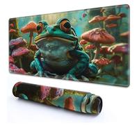 RMJKXQZG for MTG Playmat 27.5" x 15.74" with High Elastic Rubber Base Non-Slip Rubber Sole HD Printing for MTG Mat Magic Mat Card Playmat Magic Playmat Gaming Mouse Pad, A Frog with Mushrooms