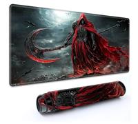 RMJKXQZG for MTG Playmat 35.5" x 19.7"(90cm x 50cm) with High Elastic Rubber Base Non-Slip Rubber Sole HD Printing for TCG Mat Magic Playmats MTG Game Mat, A Grim Reaper with A Scythe 2