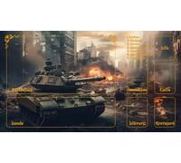 RMJKXQZG for MTG Playmat with Zones 24" x 14" with High Elastic Rubber Base Non-Slip Rubber Sole HD Printing for MTG Mat Magic Mat Card Playmats Magic Playmat Mouse Pad, War Military Tanks