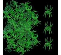 RmKbe 100pcs Halloween Luminous Spider Rings Glow in The Dark Fake Ring Simulation Spider Rings Halloween Party Ornament for Party Supplies