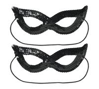 RmKbe 2 Pieces Sequin Cat Eye Masks Sexy Cat Women Sequin Shining Eye Mask Cat Themed Party Cosplay Costume for Halloween Masquerade Party Accessory