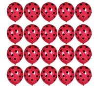 RmKbe 24pcs Ladybug Balloons Red Polka Dot Latex Balloons Ladybird Spot Balloons for Party Birthday Wedding Supplies