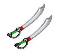 RmKbe 2pcs Inflatable Pirate Sword Pirate Party Decorations Safe Halloween Pirates Sword Toy Inflatable Pirate Cutlass for for Party Supplies (70cm)
