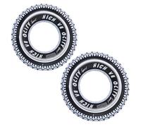 RmKbe 2pcs Inflatable Tire Swimming Ring Inflatable Swimming Float Rung Giant Tire Tubes Swimming Rings for Swimming Pool Beach Party Home Decoration (90cm)