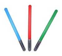 RmKbe 3pcs Inflatable Light Saber Lightsaber Sticks Blow Up Sword Stick Toys Halloween Party Supplies for Kids Adult