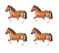 RmKbe 4 Pieces Horse Balloon Animal Foil Balloons Horse-Shaped Balloons Jumbo Inflatable Balloons for Kids Birthday Party Decoration