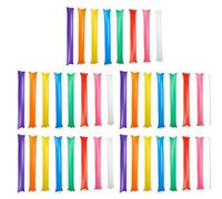 RmKbe 40pcs Inflatables Bulk Toys Bam Bam Cheering Sticks Inflatable Plastic Boom Noise Makers Thunder Sticks for Basketball Football Game (8 Color)