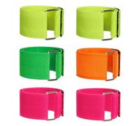 RmKbe 6pcs 3-Legged Race Bands Elastic Tie Colorful Legged Race Bands Three Legged Relay Race Games for Family Kids