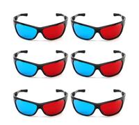 RmKbe 6pcs 3D Movie Gaming Glasses Red-Blue 3D Glasses 3D Vision Glasses Anaglyph 3D Glasses for Home Cinema Game