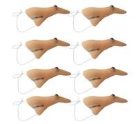 RmKbe 8 Pieces Wicked Witch Costume Nose Realistic Fake Nose Evil Wizard Nose Halloween Witch Costume Nose for Women Halloween Cosplay Party Accessories