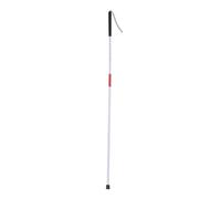 RmKbe Blind Cane Collapsible Folding Walking Stick Cane Reflective White Red Walking Stick Aluminium Alloy Support Crutch for Blind People